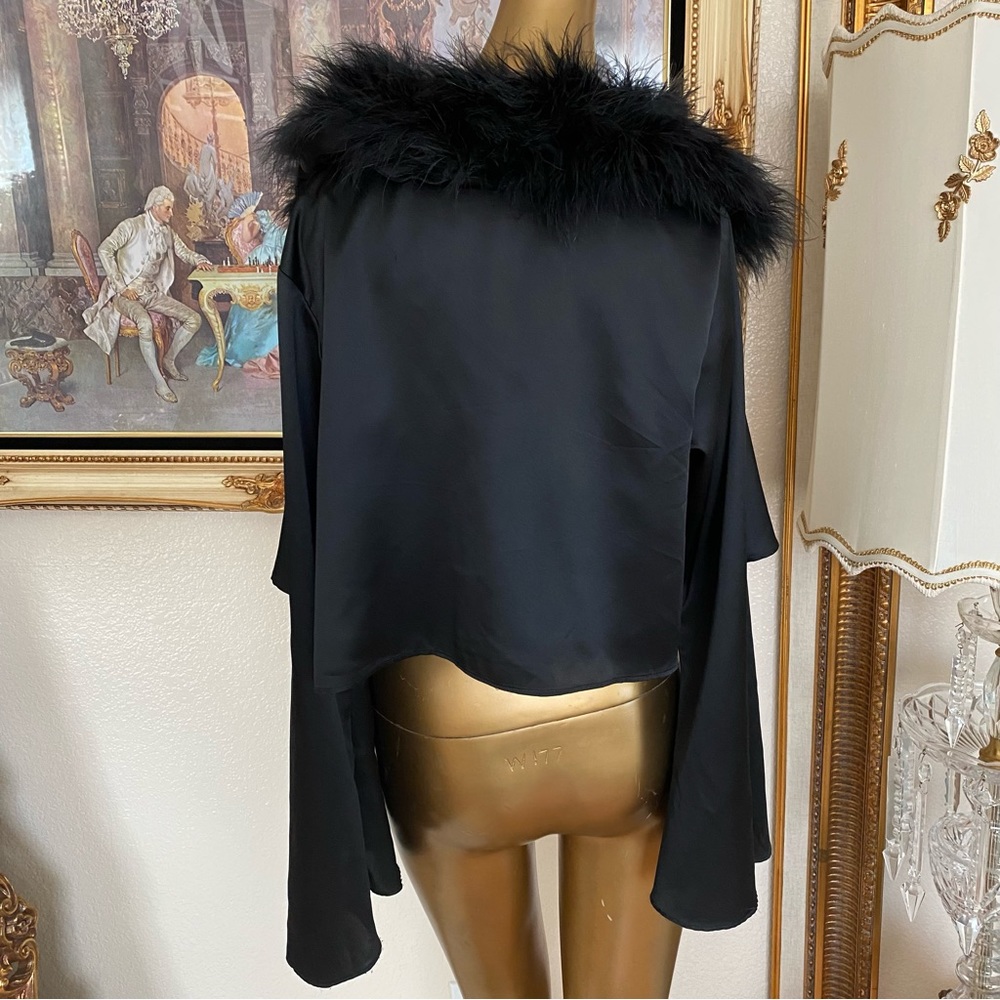Chantal Thomass For Victoria’s Secret Feather Open Front Jacket - Picture 2 of 9